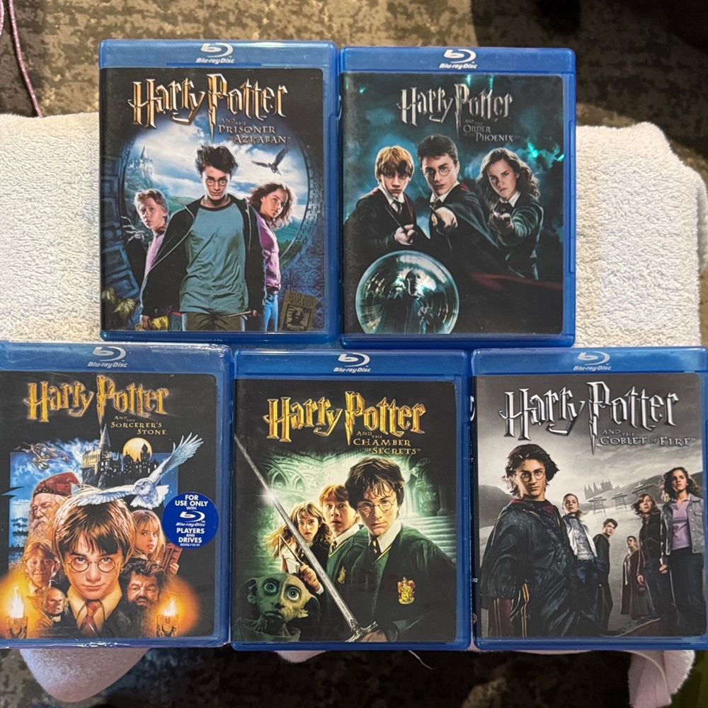Harry Potter Blu-ray Collection of 5 Hogwarts Sorcerer’s Stone Factory Sealed